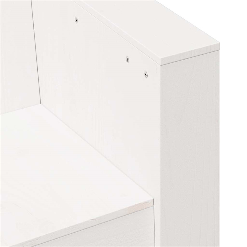 vidaXL Wood Small Garden Lounge Set in White
