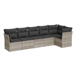 vidaXL Poly Rattan Small Sofa Set in Gray