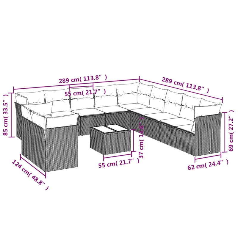 vidaXL Small Sofa Set in Gray
