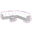vidaXL 10 Piece Small Sofa Set in Black