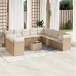 vidaXL 12 Piece Steel Sofa Set in White/Cream/Beige