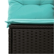 vidaXL 7 Piece Poly Rattan Sofa Set in Black/Blue