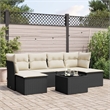 vidaXL 7 Piece Steel Sofa Set in Black