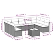 vidaXL 10 Piece Steel Sofa Set in Gray