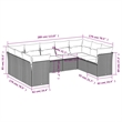vidaXL Poly Rattan Sofa Set in Gray/Beige