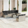 vidaXL 10 Piece Sofa Set in Light Gray/Dark Gray