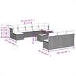 vidaXL 11 Piece Steel Sofa Set in Black