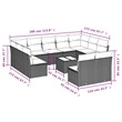vidaXL Poly Rattan Sofa Set in Beige