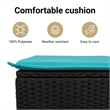 vidaXL Poly Rattan Large Sofa Set in Black/Blue