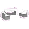 vidaXL Poly Rattan Sofa Set in Beige