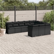 vidaXL 10 Piece Sofa Set in Black