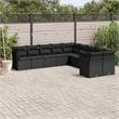 vidaXL 10 Piece Sofa Set in Black