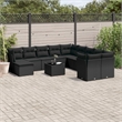 vidaXL 12 Piece Steel Sofa Set in Black