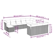 vidaXL 12 Piece Steel Sofa Set in Gray/Beige