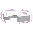 vidaXL 12 Piece Sofa Set in White/Brown/Cream