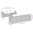 vidaXL 8 Piece Steel Sofa Set in White/Cream/Beige