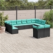 vidaXL 12 Piece Poly Rattan Patio Sofa Set