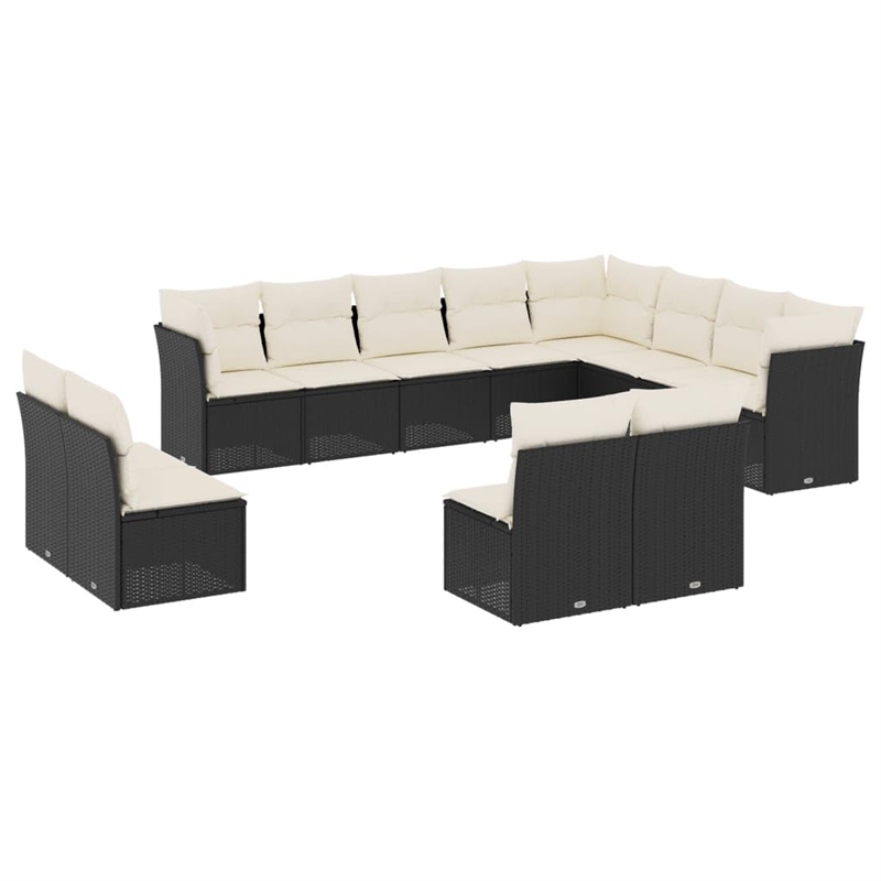 vidaXL Poly Rattan Sofa Set in Gray