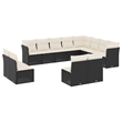 vidaXL Poly Rattan Sofa Set in Gray