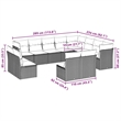 vidaXL Poly Rattan Sofa Set in Gray