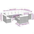 vidaXL Poly Rattan Small Sofa Set in Gray