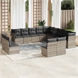 vidaXL Steel Sofa Set in Gray