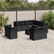 vidaXL Garden Sofa Set in Black
