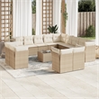 vidaXL 14 Piece Sofa Set in White/Cream/Beige