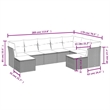vidaXL 9 Piece Steel Sofa Set in Gray/Beige