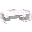 vidaXL 9 Piece Steel Sofa Set in Gray
