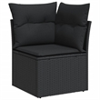 vidaXL 4 Piece Steel Sofa Set in Black