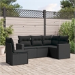 vidaXL Poly Rattan Small Sofa Set in Black
