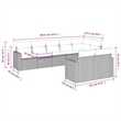 vidaXL 8 Piece Sofa Set in Black/White/Cream