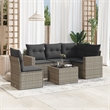 vidaXL Poly Rattan Sofa Set in Gray