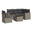vidaXL Poly Rattan Sofa Set in Gray