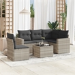 vidaXL Poly Rattan Sofa Set in Gray