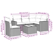 vidaXL Poly Rattan Sofa Set in Gray