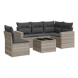vidaXL Poly Rattan Sofa Set in Gray