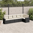 vidaXL 6 Piece Sofa Set in Black/White/Cream