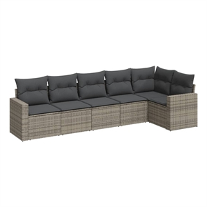 vidaXL 6 Piece Sofa Set in Gray