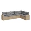 vidaXL 7 Piece Sofa Set in Gray/Beige