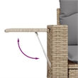 vidaXL 3 Piece Poly Rattan Sofa Set in Beige