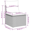 vidaXL 3 Piece Poly Rattan Sofa Set in Beige