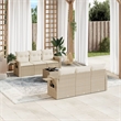 vidaXL Steel Sofa Set in Beige