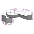 vidaXL 9 Piece Steel Sofa Set in Black/Blue