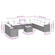vidaXL 11 Piece Steel Sofa Set in Gray