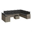 vidaXL 11 Piece Steel Sofa Set in Gray