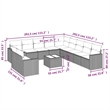 vidaXL 12 Piece Sofa Set in Gray/Beige