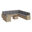 vidaXL 12 Piece Sofa Set in Gray/Beige