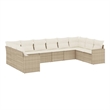 vidaXL 10 Piece Sofa Set in White/Cream/Beige